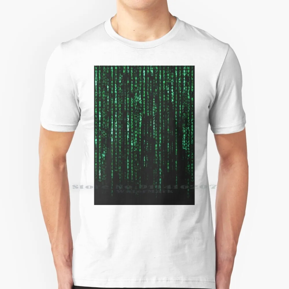 The Matrix Code T Shirt 100% Puro Cotone Matrix The Matrix Neo Code Keanu Reeves
