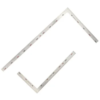 

2pcs Stainless Steel Machinist L-Square Angle Ruler 90 Degree Right Angle Engineer Set For Carpenter Tool
