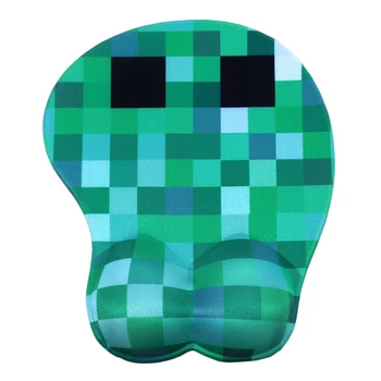 

FFFAS 3D Intresting Game Mouse Pad Silicone Wrist Rest Graded Green Lattice Mousepad Large Gaming muismat tapis de souris
