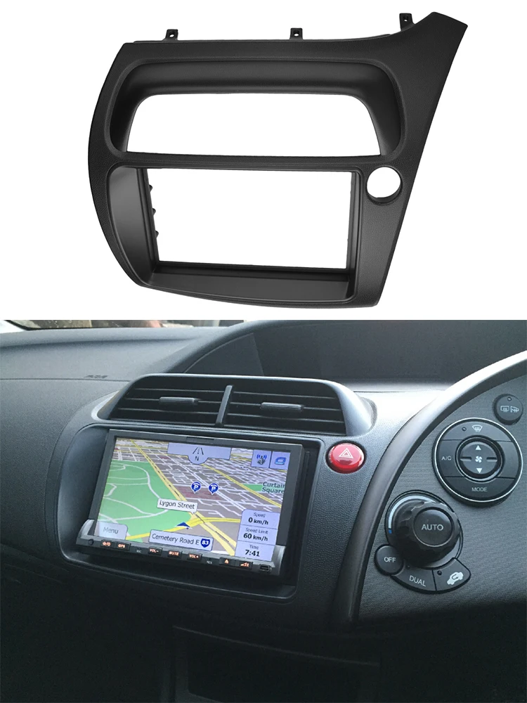 Двойной Din фасции для Honda Civic Радио DVD стерео панель тире Установка отделка наборы Dashboad рамка с проводом жгута антенны