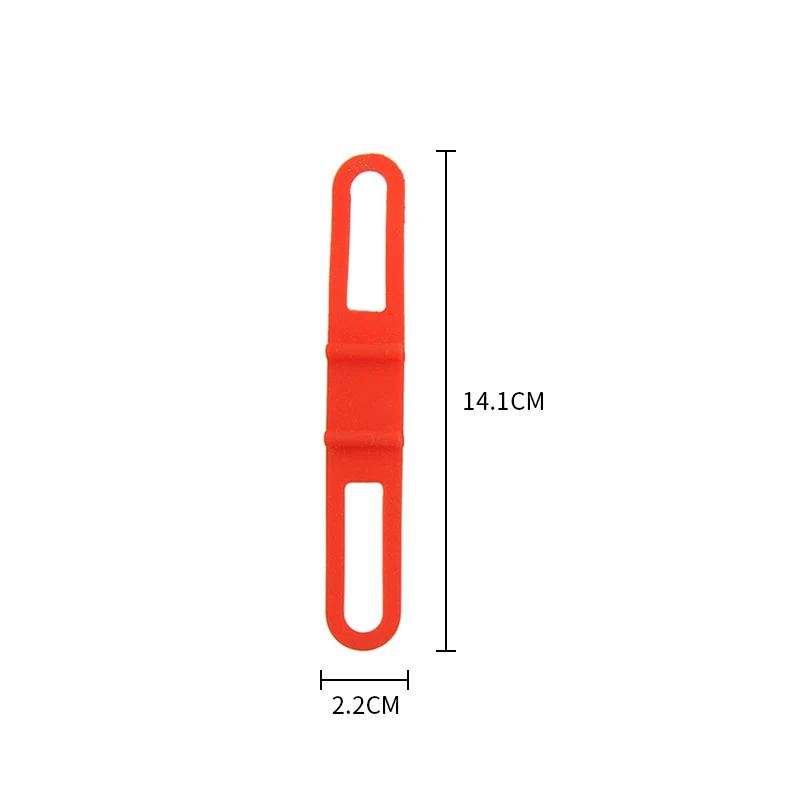 2PCS Silicone Elastic Bicycle Handlebar Belt Bike Light Strap Bandage Torch Bands Flashlight Clip Bicycle Light Torch Holder