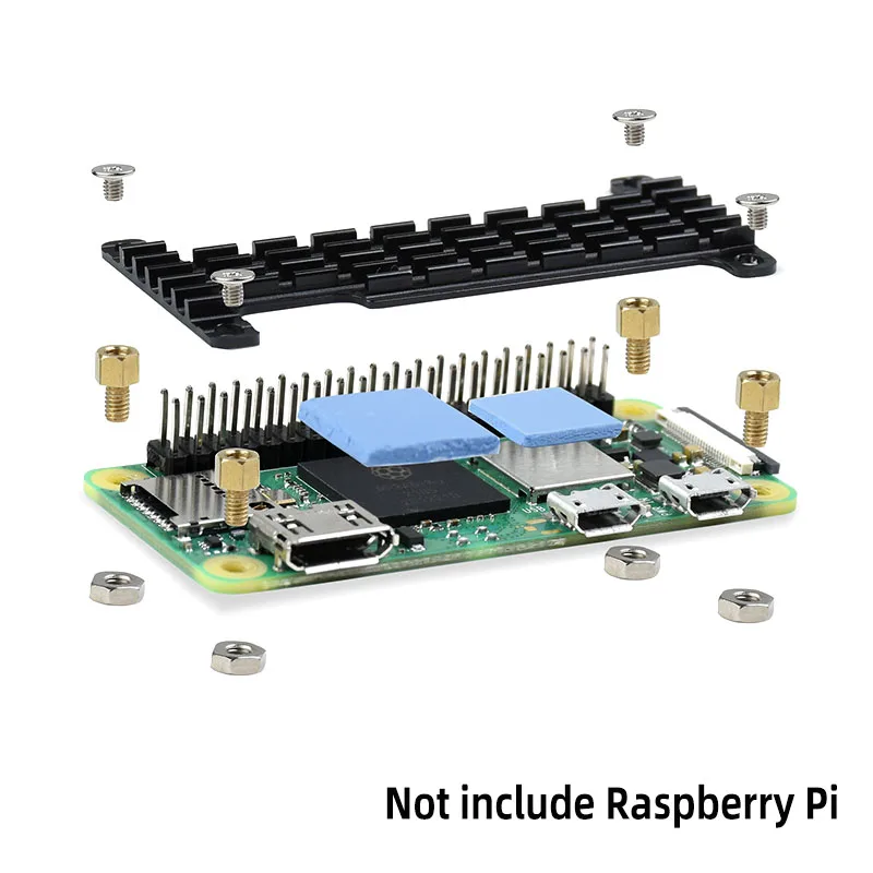 Raspberry Pi Zero 2 W Aluminum Heat Sink with SiliconeThermal Pad for Raspberry Pi Zero W Pi0 raspberry pi cooler