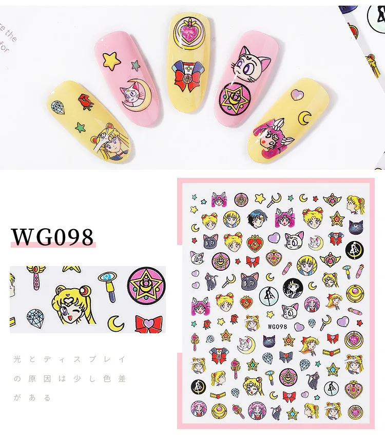 Новые стильные детские стикер мультяшка для ногтей 3D наклейки для ногтей с ins радужные наклейки для ногтей цветы новые украшения для ногтей