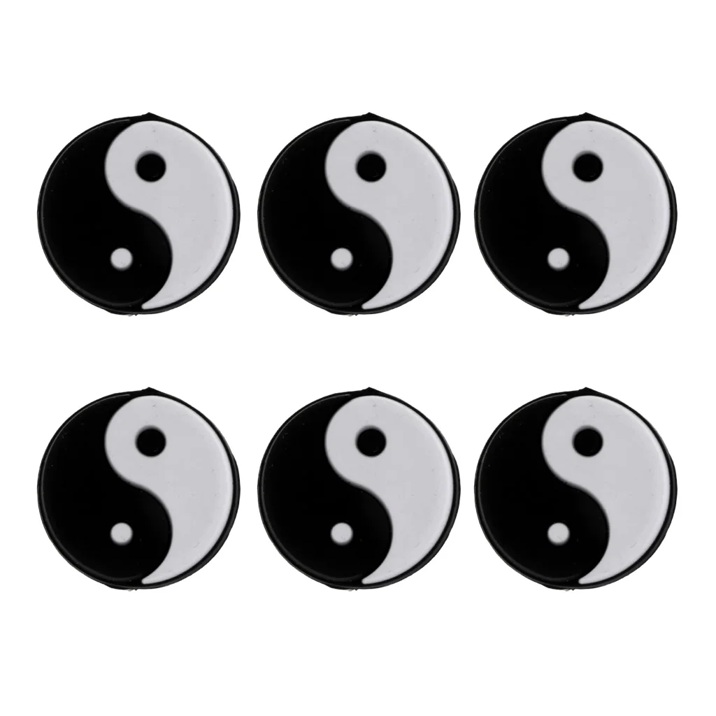 12Pcs Silicone Yin Yang Tennis Racquet Vibration Dampener,Tennis String Shock Damping
