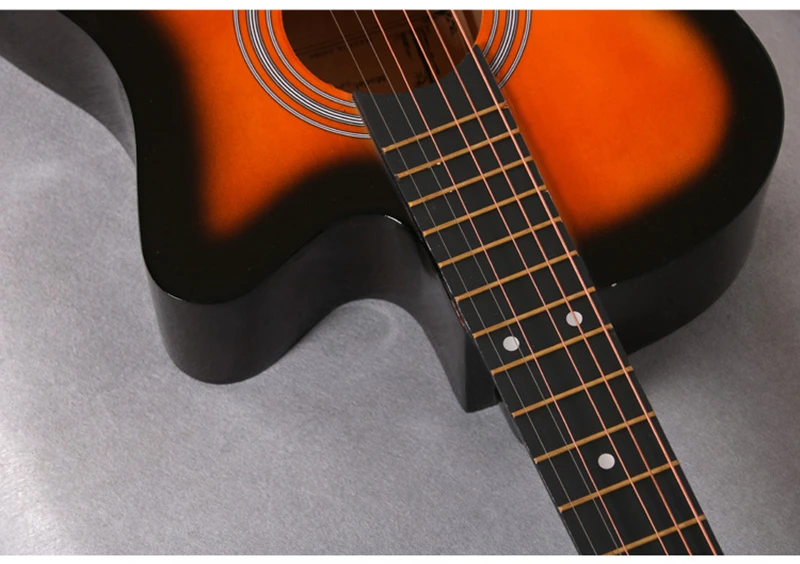 38/41 дюймов Акустическая гитара для начинающих наборы с Капо медиаторами 6 струн гитара липа Музыкальные инструменты AGT166
