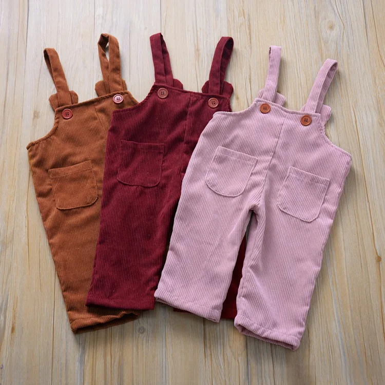 

Oeak 2019 Autumn Baby Trousers New Solid Color Kid Girl Cute Strap Pants Children Toddler Overalls Toddler Outfit