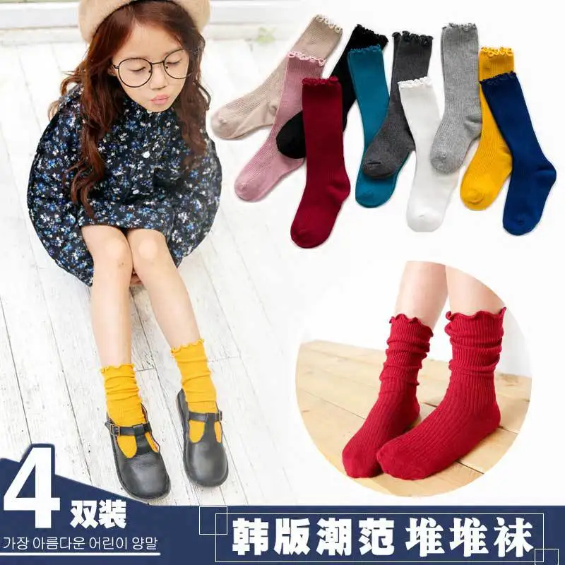 Summer Thin Section Socks Bunching Socks Baby Pure Cotton Children Girls Students' Socks One Size Korean-style Public Unisex Gir