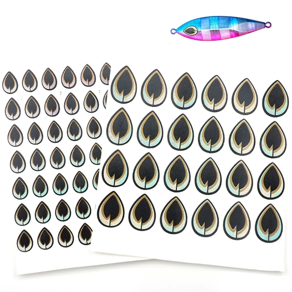 70/72Pcs Fishing Lure Eye 2D Holographic Laser Flat Fishing Lure Eyes Tape  Flat Fishing Lure Eyes Stickers Pesca Fish Tackles