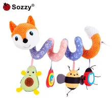 

Baby Toys for Children 0-12 Months Plush Rattle Crib Spiral Hanging Mobile Infant Newborn Stroller Bed Animal Gift Happy Monkey