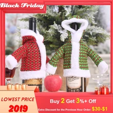 Christmas Decorations Cute Sweater Bottles Sets Old Man Clothes Bottle Dress Up Home Accessories Adornos Para Casa
