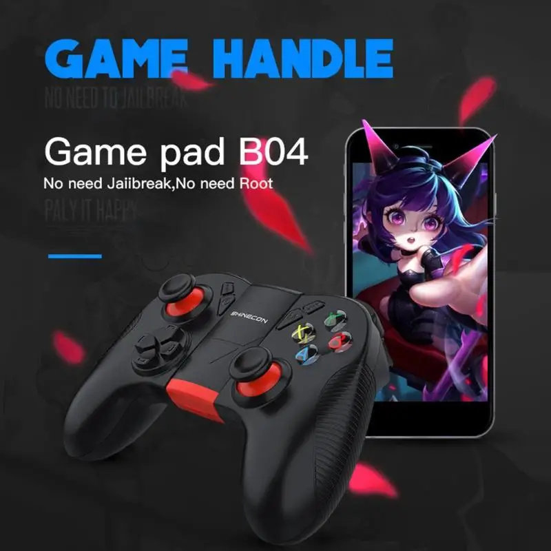 SHINECON B04 Беспроводная Bluetooth игровая ручка Подставка для телефона игровой контроллер Джойстик для Windows Android мобильный телефон