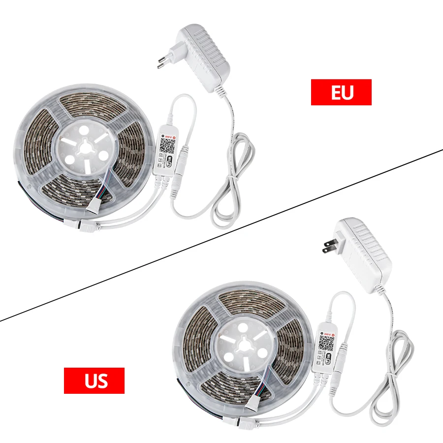 EeeToo, умный, Wifi, светодиодный светильник, водонепроницаемая, RGB лента, DC12V, лента, диод, светодиодный, Ночной светильник, приложение, дистанционное управление, работа с Echo Alexa