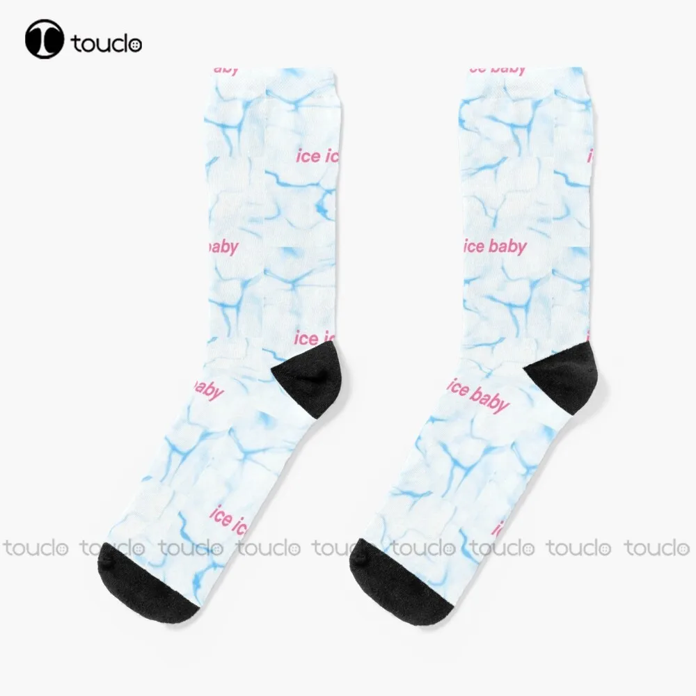 

Ice Ice Baby Socks Boot Socks For Women Christmas Gift Unisex Adult Teen Youth Socks Custom 360° Digital Print Women Men