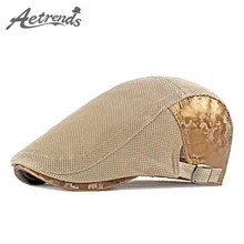 [AETRENDS] уличная легкая традиционная сетчатая плоская кепка таксистка Newsboy Ivy Hat, мужские береты, кепки для езды для мужчин, Z-9943