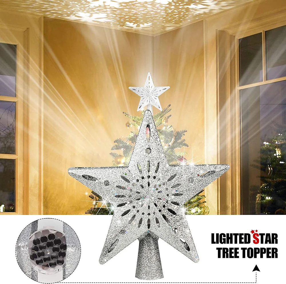 Ac 100-240v árvore de natal topper estrela