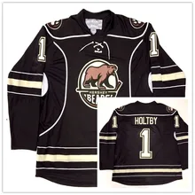 HERSHEY BEARS#1 BRADEN HOLTBY мужская хоккейная трикотажная вышивка сшитая на заказ любое количество и имя