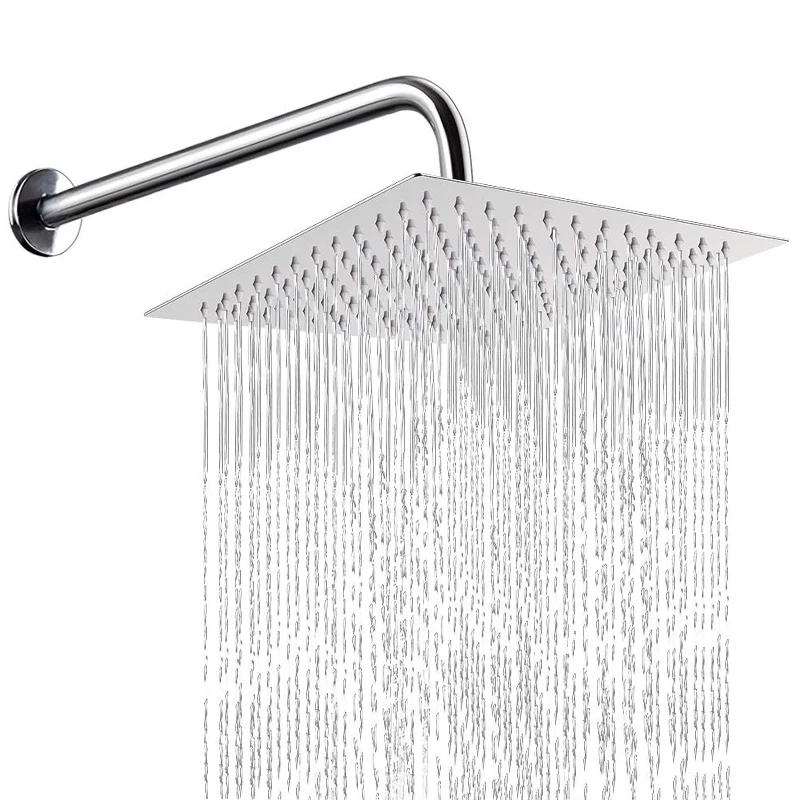 Квадратный Нержавеющая сталь Насадки для душа Ванная комната дождевой верхний разбрызгиватель высокого давления ливневый душ