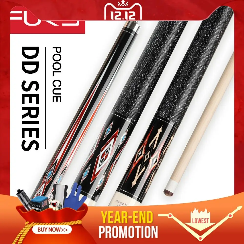 

FURY DD-1/3 Pool Cue 12.5mm Tiger Tip HT2 Evolution Maple Shaft XTC Ferrule Quick Joint Billiards Handmade Lrish Line Stick Kit
