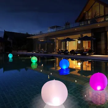 

Glowing Ball Funny Inflatable Luminous Ball PVC Remote Control LED Ball Decorative Beach Ball for Outdoor Swimming Pool Outside