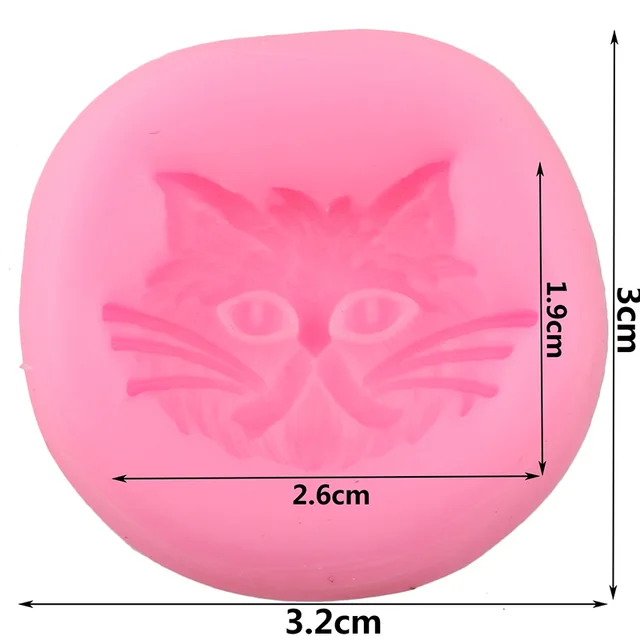 Aranyos Macska Arc Szilikon Formák Polimer Agyag Cukorkás Csokoládé Gumpast Penész Barkácsparti Cupcake Topper Fondant Sütemény Díszítő Szerszámok - Image 2