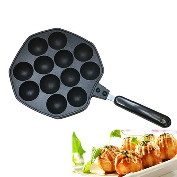 

Diy Nonstick Cast Aluminum Alloy Baking Tray 12 Holes For Octopus Small Balls Baking Dish Baking Tool
