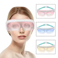 Светодиодный массажер для глаз с 3 лампами, спектрометр, горячий компресс, маска для глаз, фотон, омоложение, против морщин, подтяжка, Уход за глазами, массаж глаз