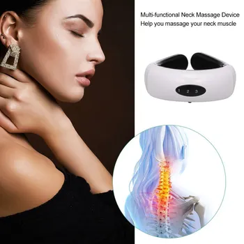 

Intelligent Electric Pulse Back Neck Massager Far Infrared Heating Pain Relief Care Relaxation Multi Functional Neck Massager