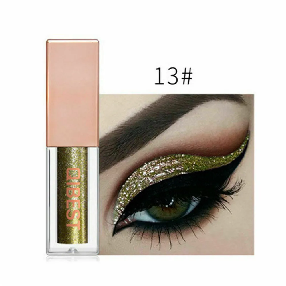 15 Colors Glitter Liquid Eyeshadow Waterproof Lasting Shimmer Metallic Easy To Makeup Professional Eye Makeup Shimmer Eyeshadow