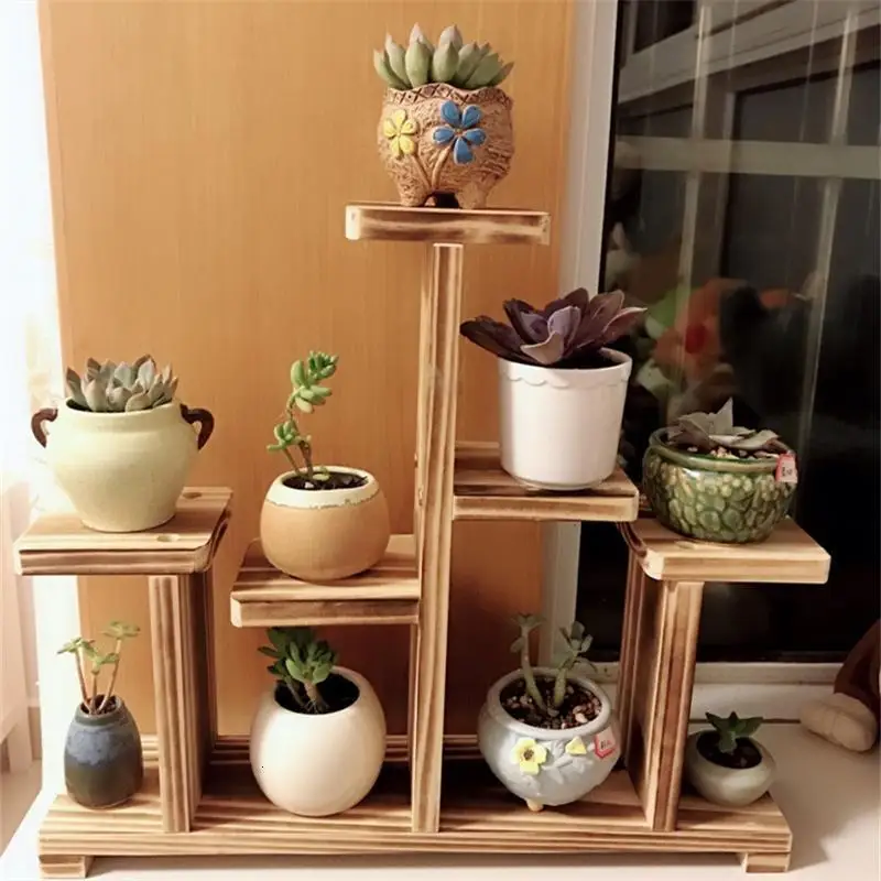 MODEL H Etagere Планте Terraza стол Balkon Estante Para Flores для строительных лесов Porta Piante стойка балкон уличная Цветочная Полка Подставка для растений - Цвет: MODEL H