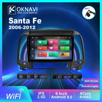

OKANAVI Android 9.0 IPS Screen Car Radio for Hyundai Santa Fe 2 2006-2012 Multimedia Video Player Navigation GPS 2 din no dvd