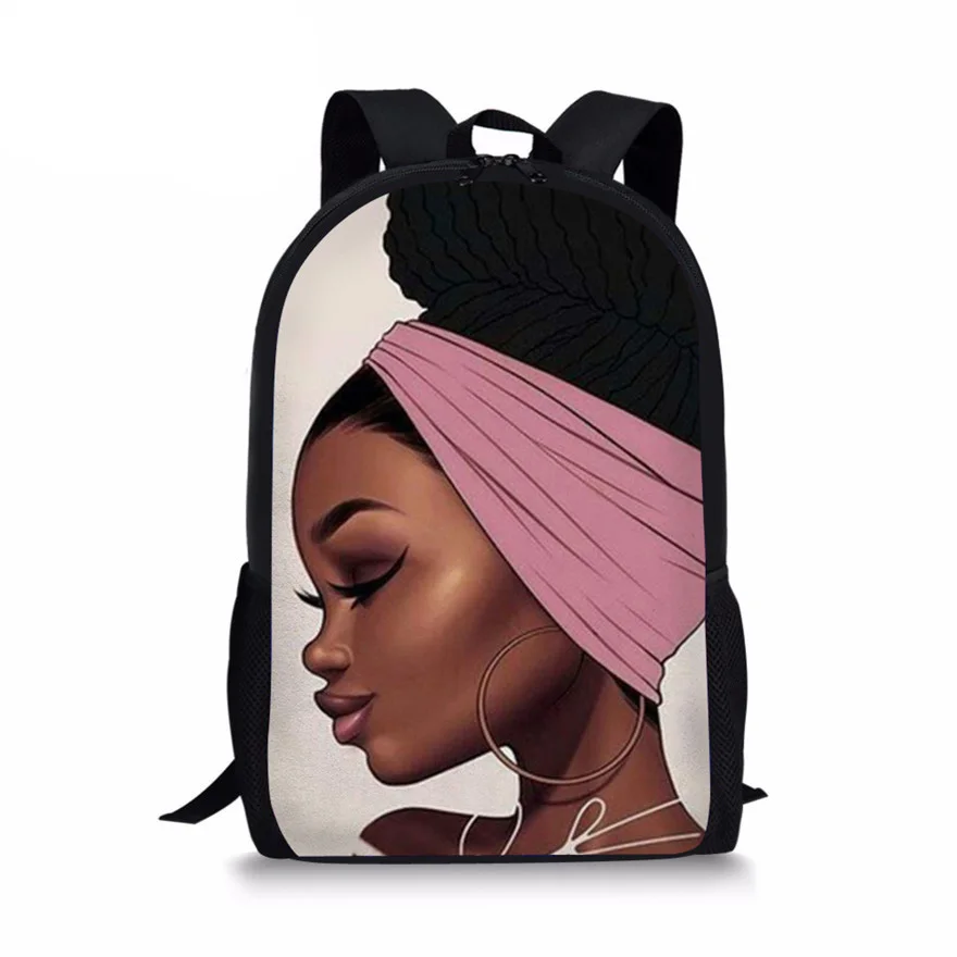 P4825C Cusotm Print 3pcs/set School Bags for Kids Black Art African Girl Printing School Bagpack Children Shoulder Book Bags Satchel - Цвет: P4825C