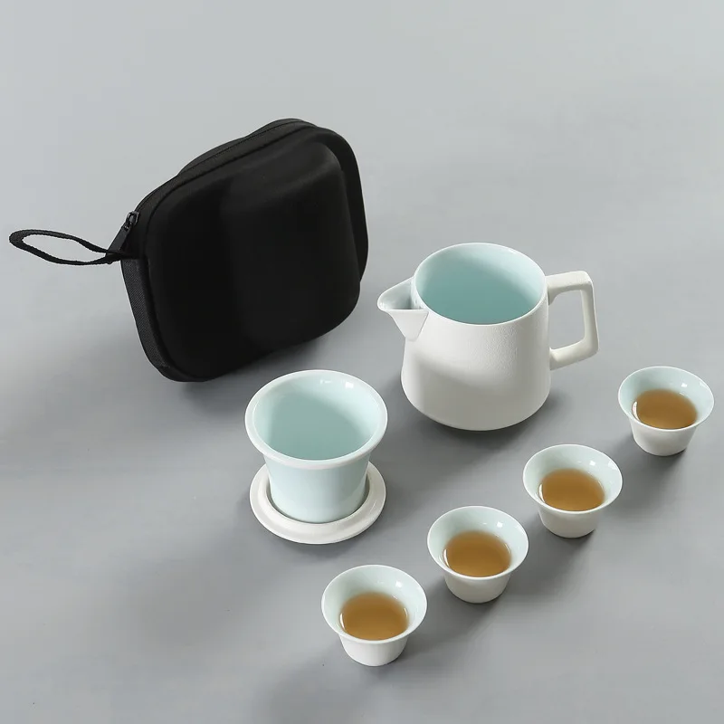 Портативная Черная Керамическая Экспресс чашка одна четыре чашки для