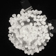 Светодиодный AC110v/220 v маленький белый шар строка светильник 10 м/20 м возможностью погружения на глубину до 30 м 50 м 100 м праздник Рождество Свадебные садовый уличная декоративная подсветка