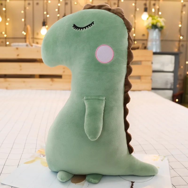 Kawaii, эластичный плюшевый динозавр, игрушка, животные, кукла, мультяшный динозавр, мягкая игрушка, зеленый/розовый динозавр, подушка, детские милые плюшевые игрушки, подарки