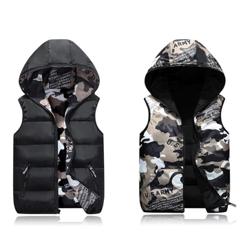 

Parent-Child Matching Outfits Camouflage Child Waistcoat Cotton Girls Boys Double-sided Vest Children Outerwear 3-18 Years