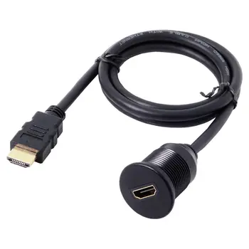 

Chenyang HDMI 1.4 HDTV Male to Female Extension Cable HDMI Connector Cable with Waterproofable Mount Shell 1m