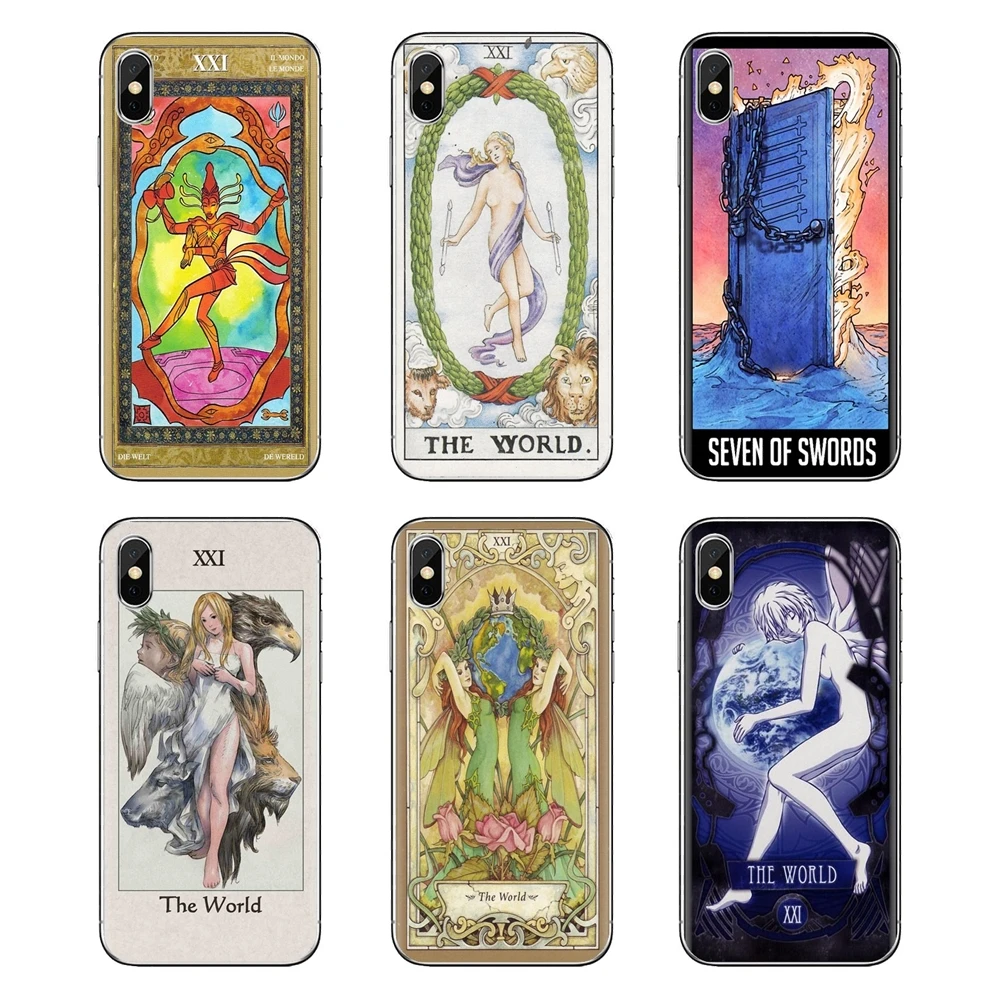 Мягкие прозрачные чехлы для Xiaomi Redmi 4A S2 Note 3 3S 4 4X5 Plus 6 7 6A Pro Pocophone F1 Tarot Cards постер мира