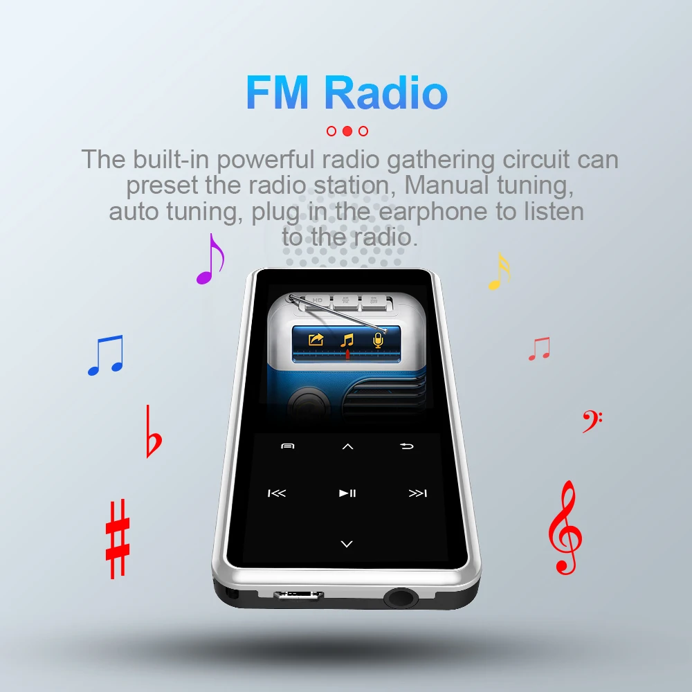 Bluetooth MP3 4 плеер стерео HIFI музыкальный медиаплеер магнитофон с fm-радио спортивные колонки запись голоса с микрофоном с наушником