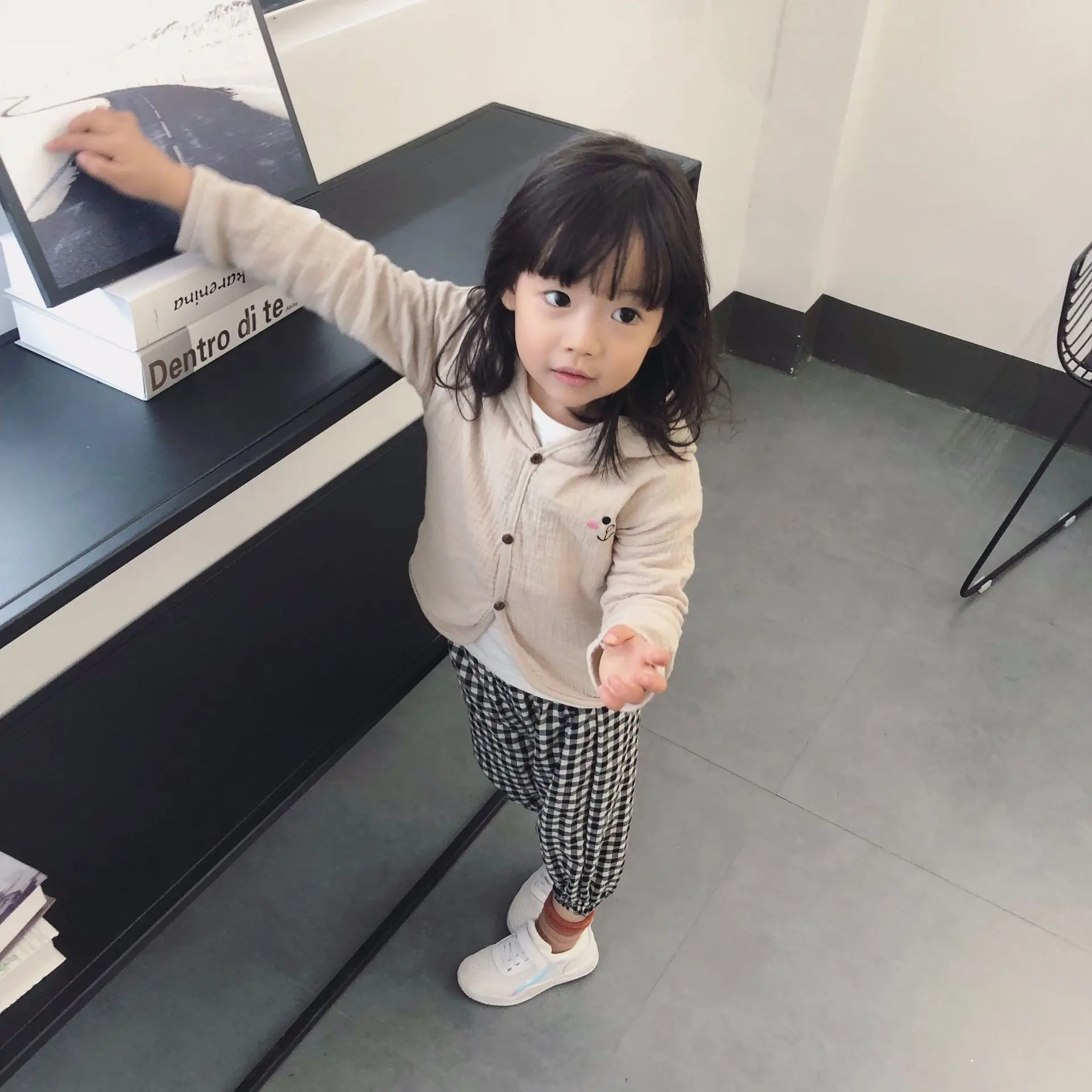 Ukeybaby2019 весенние клетчатые хлопковые льняные брюки Универсальные мужские и женские детские противомоскитные штаны повседневные штаны