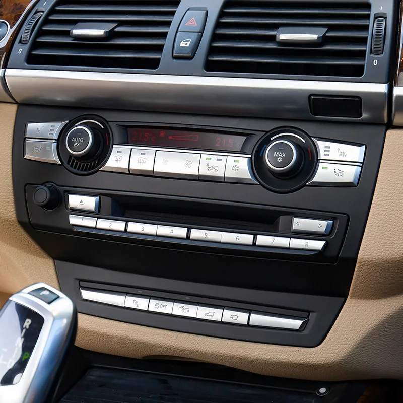 Кнопки кондиционера с блестками обшивка для BMW E70 E71 X5 X6 хромированный АБС-пластик