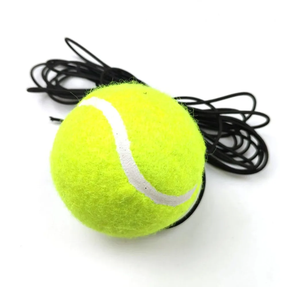 

Racquet Sports Portable Tennis Trainer Replacement Tennis Ball with String Rubber Woolen Training Tennis Ball High Elasticity