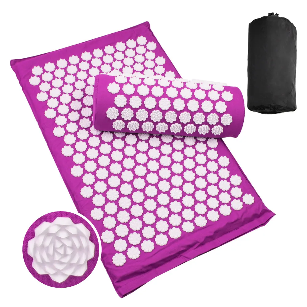 Massage-Pad Pillow Acupuncture-Mat Yoga-Mat Back-Pain Relieve-Stress Lotus Body for Foot-Relaxation