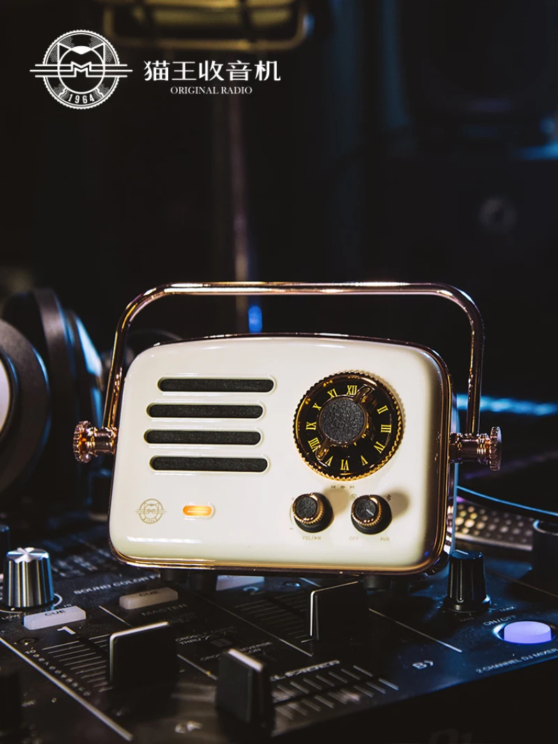 MAO KING MW-R Voyager 2 Lunar rock белый Bluetooth динамик Ретро wifi радио беспроводной портативный музыкальный металлический плейер подарок
