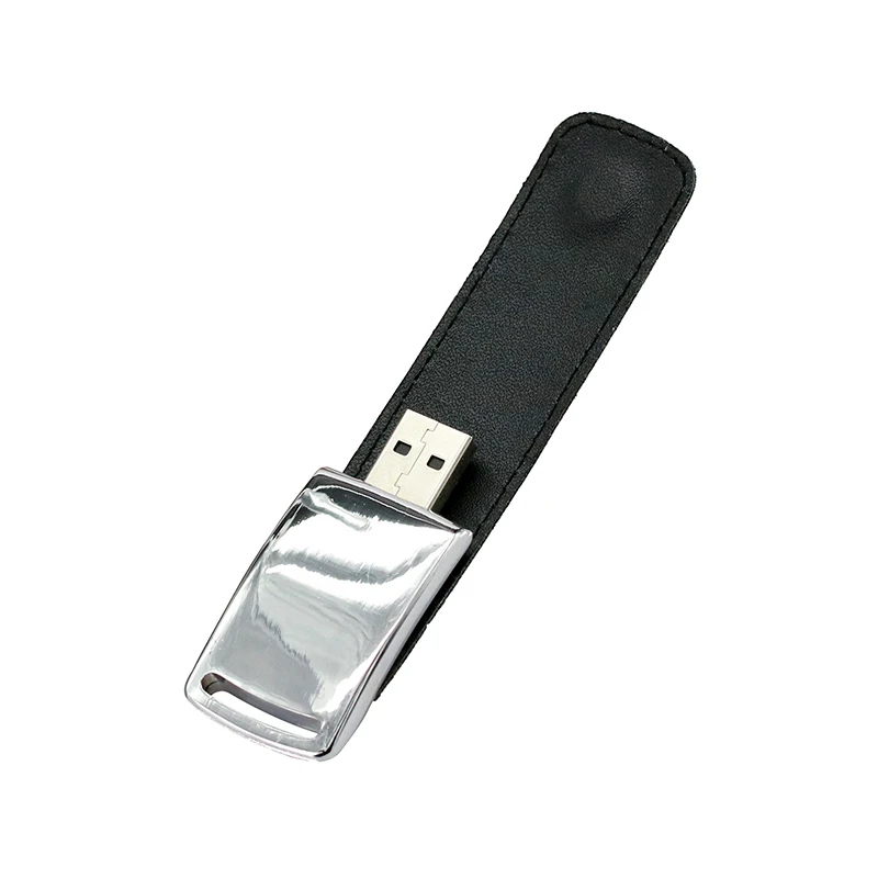 Магнит кожаный флеш-накопитель 4 GB/8 GB/16 GB/32 GB/64 GB 128 ГБ флэш-накопитель флеш-накопитель Флешка с брелок для ключей USB учитель Бизнес подарок - Цвет: Black