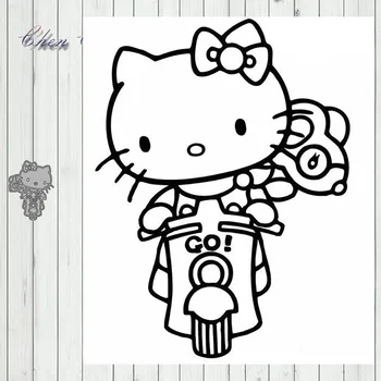 

Metal Cutting Dies Cat riding a bicycle For Scrapbooking Craft Dies Cut Stencil Card Making Album Sheet Decoration