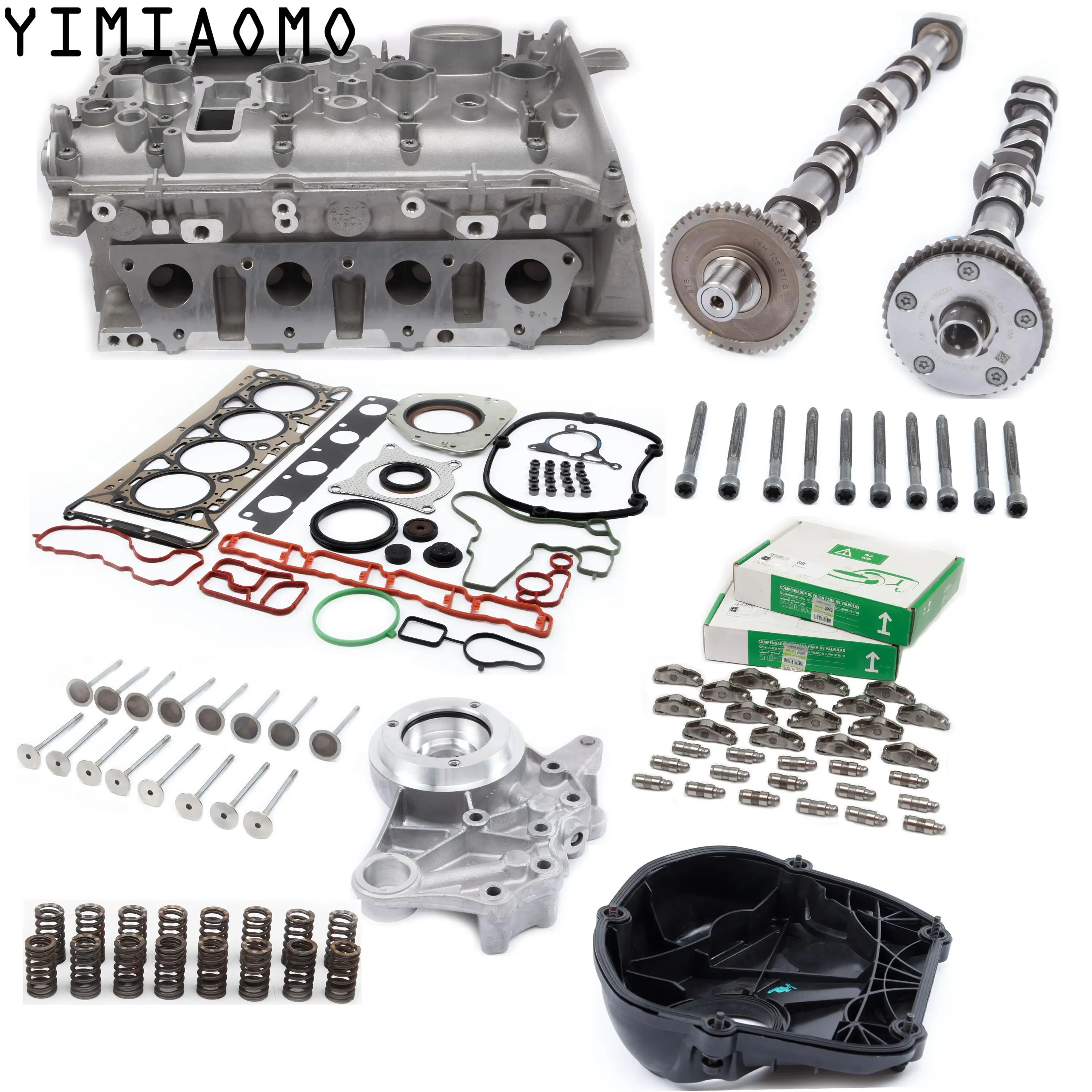 New Cylinder Head Rebuild Engine Overhaul Repair Kit Camshaft Valves Seals Gaskets For VW Passat CC Golf Audi A4 A5 TT 1.8 2.0T |