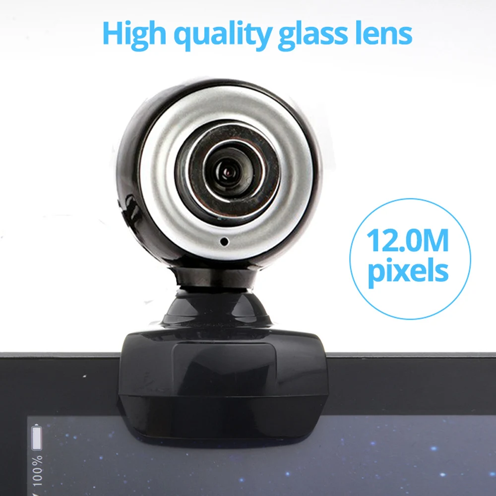 Webcam USB HD Web Camera 360 Degree 16M Megapixel Webcam with Microphone for Laptop Desktop Mini Webcam Camera High Quality 6