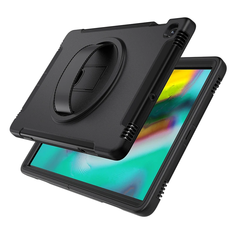Для samsung Tab S5e T720 чехол 360 Вращение силиконовый PC Стенд Противоударный задняя крышка ручной чехол для samsung Tab 10,5 T725