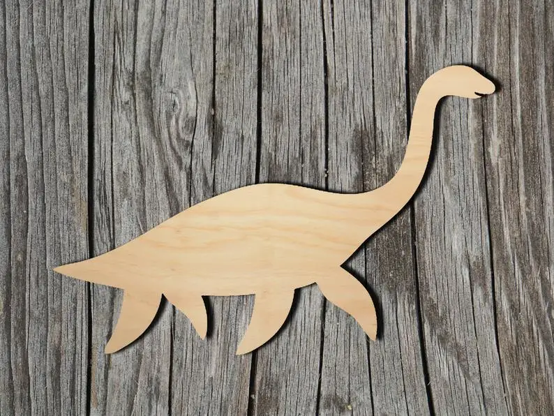 Деревянные вырезанные формы Plesiosauria форма Динозавры несколько размеров лазерная
