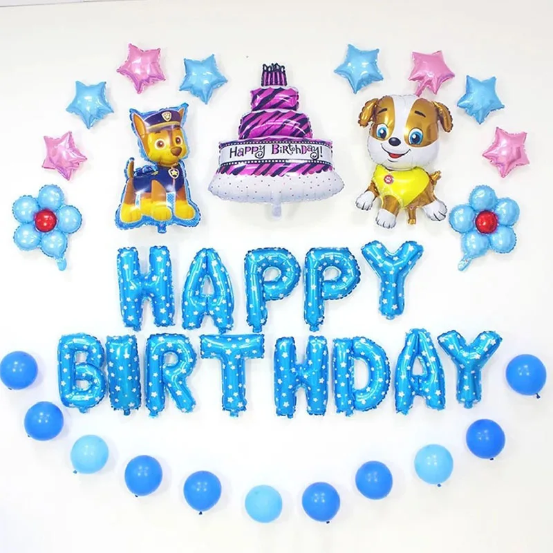

Paw Patrol Birthday Party Decorations Balloons Toy Patrulla Canina Anime Figures Juguete Kids Toys for Children's Day Gift 2A19